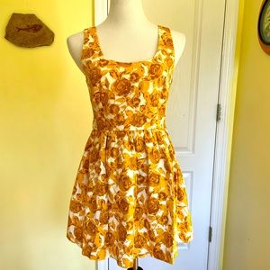 Forever 21 gold floral dress